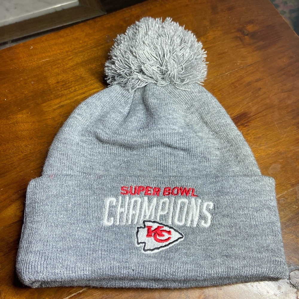 Kansas City Chiefs Super Bowl Champions Grey Knit Beanie